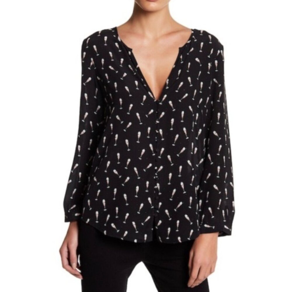 NWT Joie Purine Pink Champagne 100% silk blouse - Picture 2 of 8